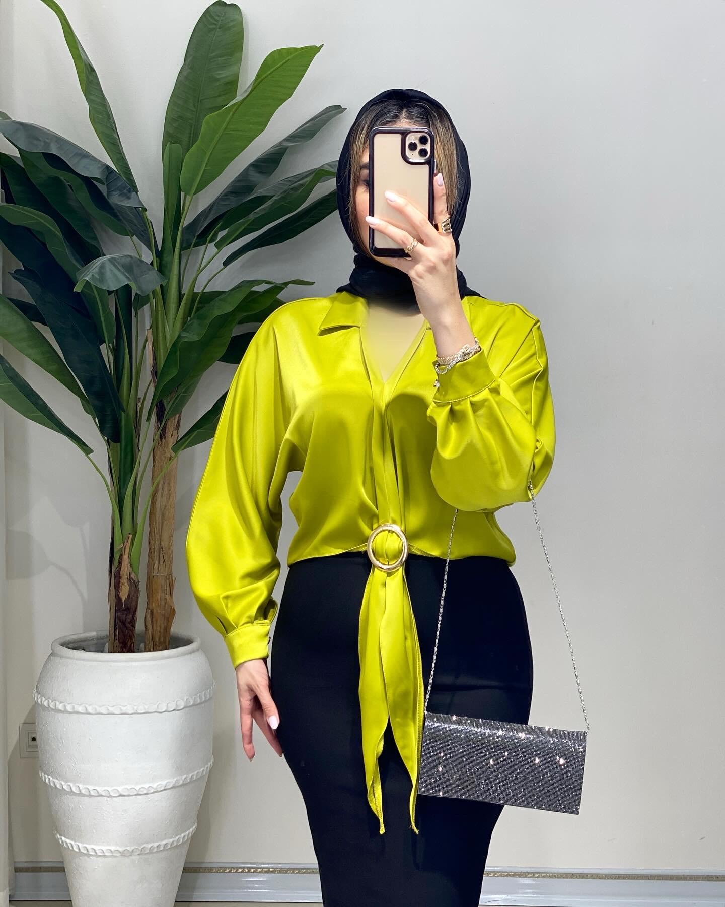 شوميز حلقه ای ساتن شارمین