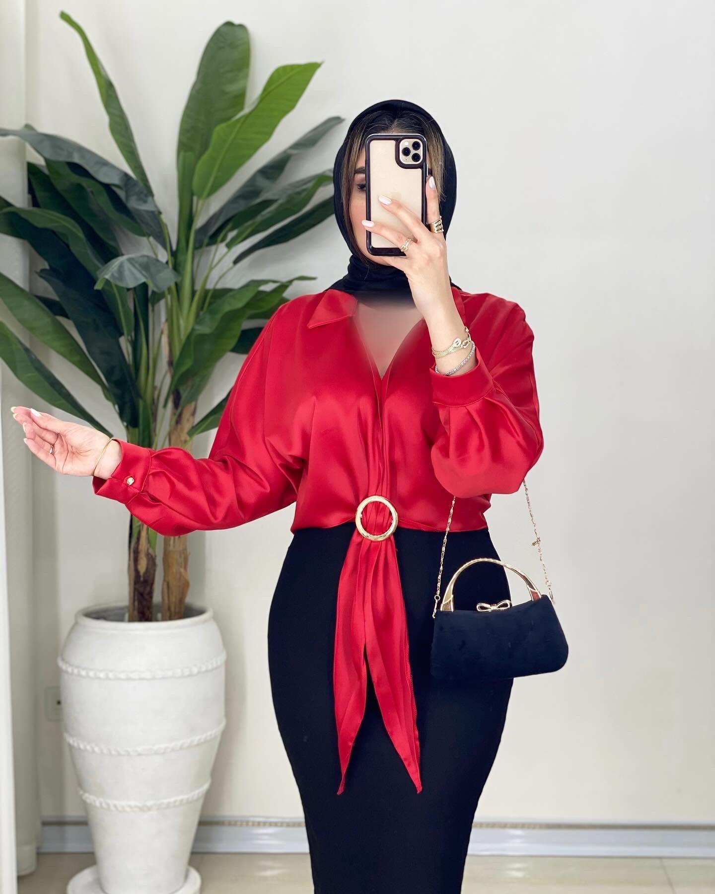 شوميز حلقه ای ساتن شارمین