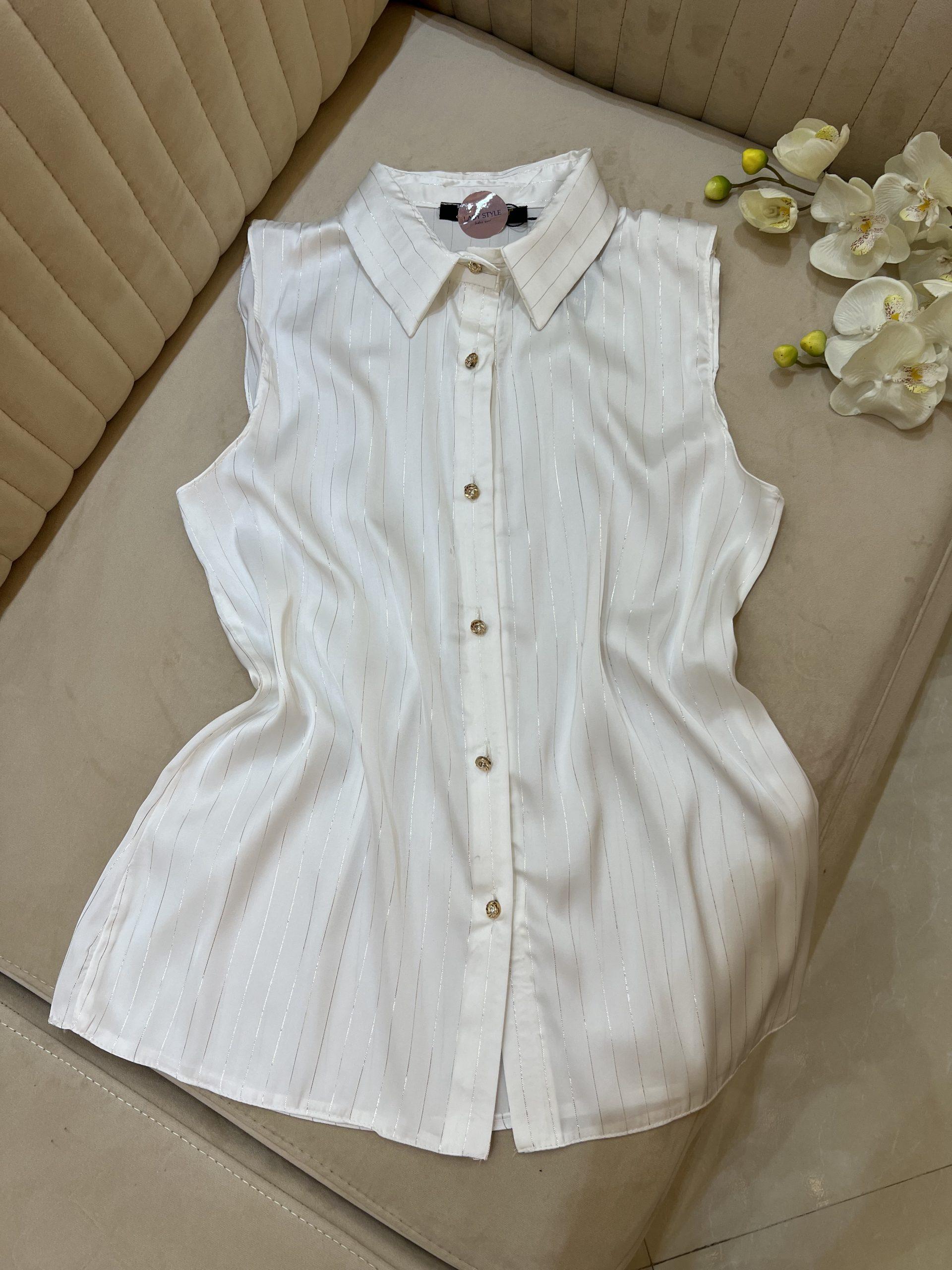 تاپ ساتن سیلک یقه دار