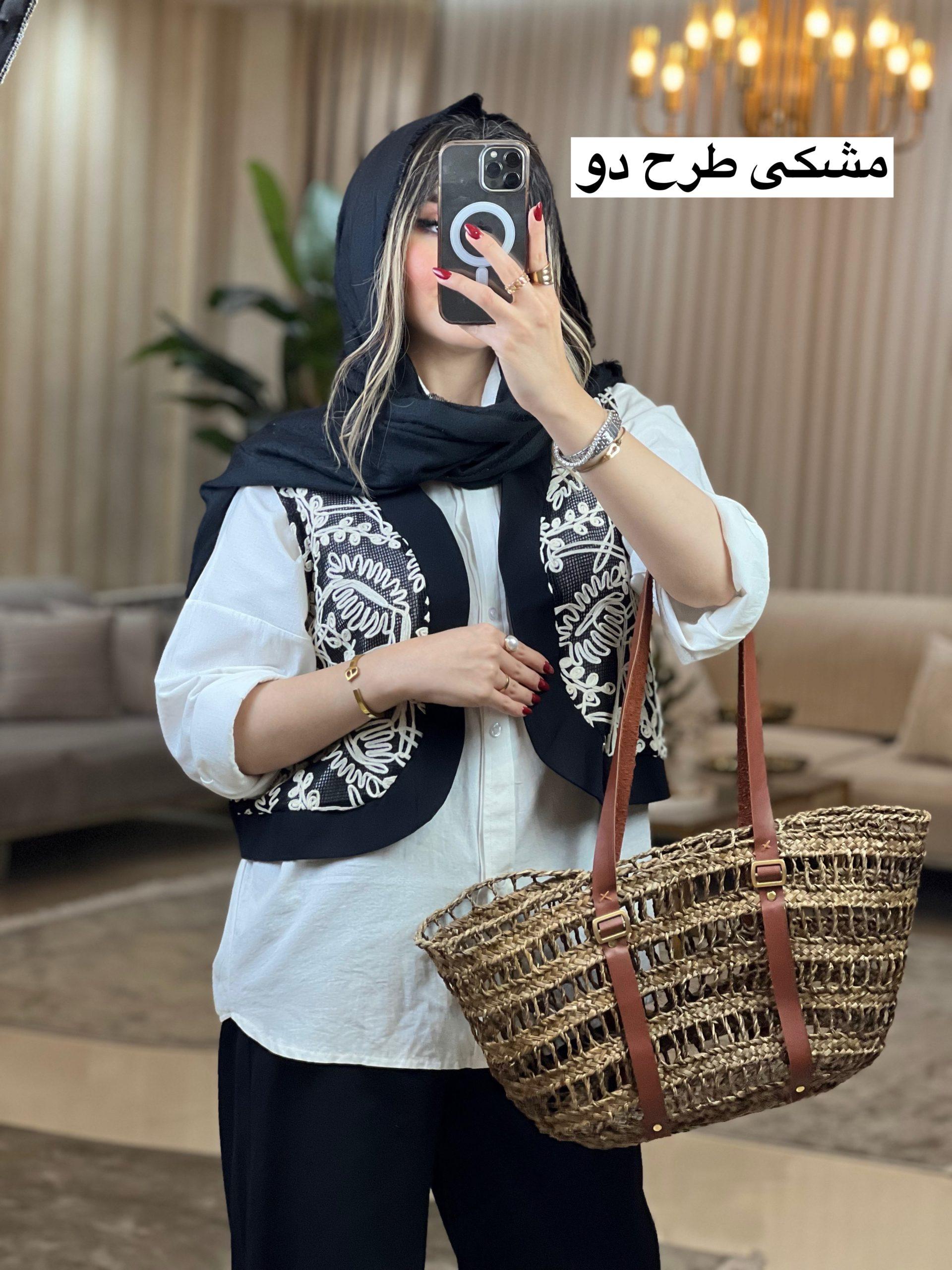 ست شومیز شلوار و ژیله خامه دوزی لیا