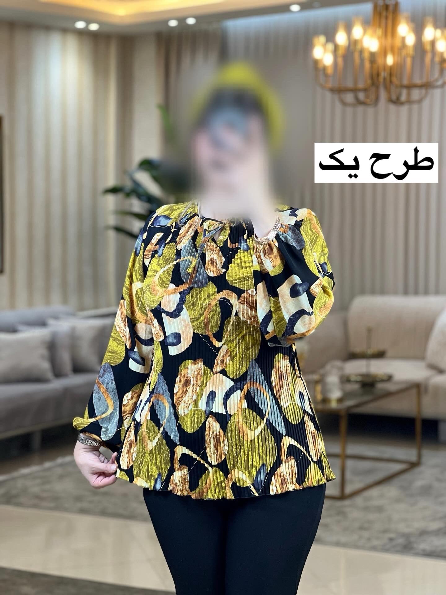 شومیز طرح دار پلیسه 3563