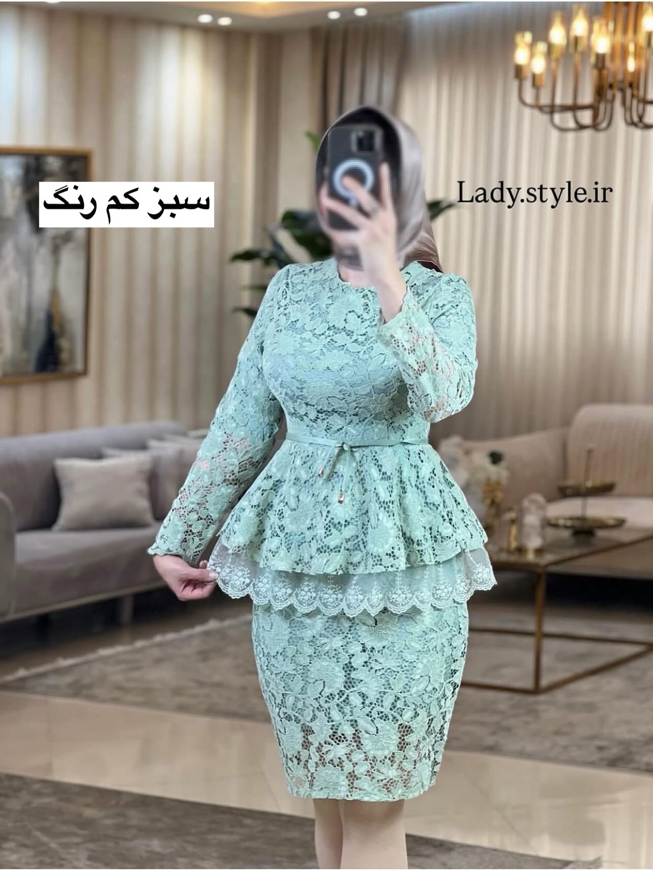 ست شومیز و دامن تمام گیپور مارلین 43