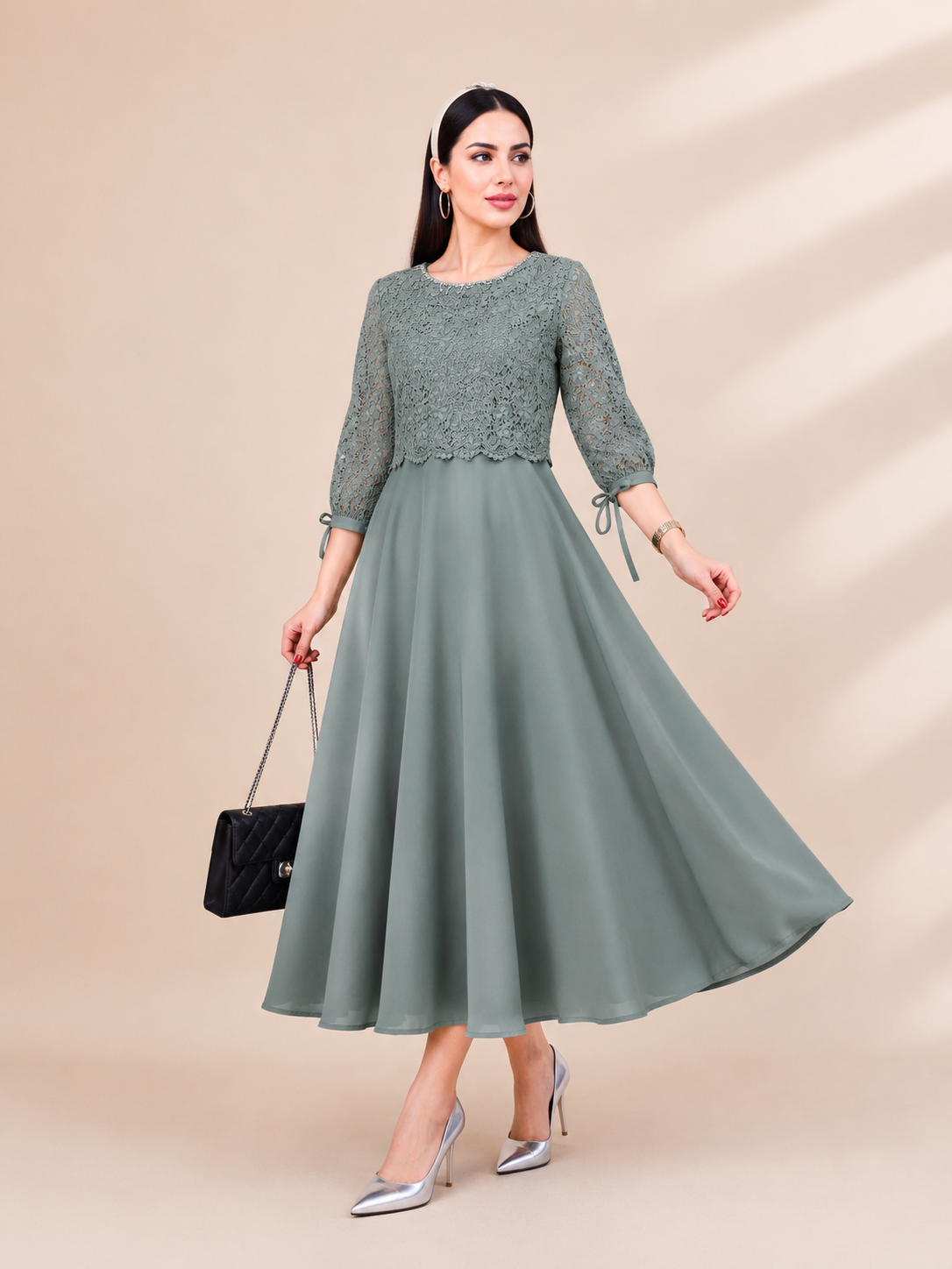 پیراهن گیپور مدل نینا 589